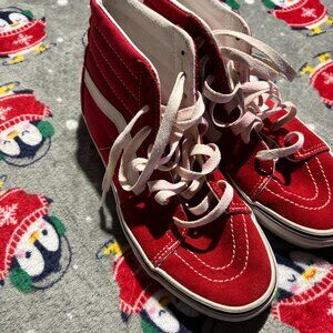 Red high top vans